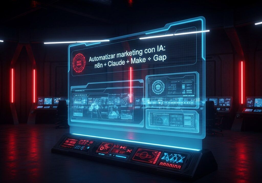 Automatizar marketing con IA: n8n + Claude + Make ✓ Gap